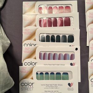 10 assorted color street nails